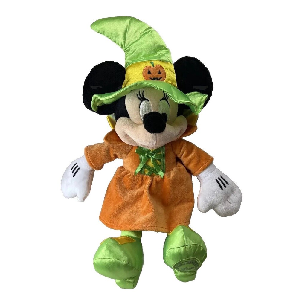 Disney Store Minnie Mouse Halloween Plush Stuffed Animal Witch -Authentic